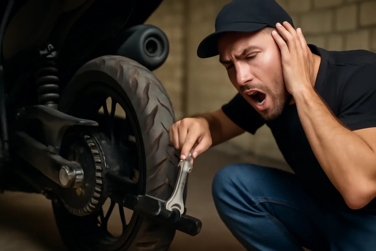 La regolazione della tensione catena moto: il rischio nascosto se sbagli