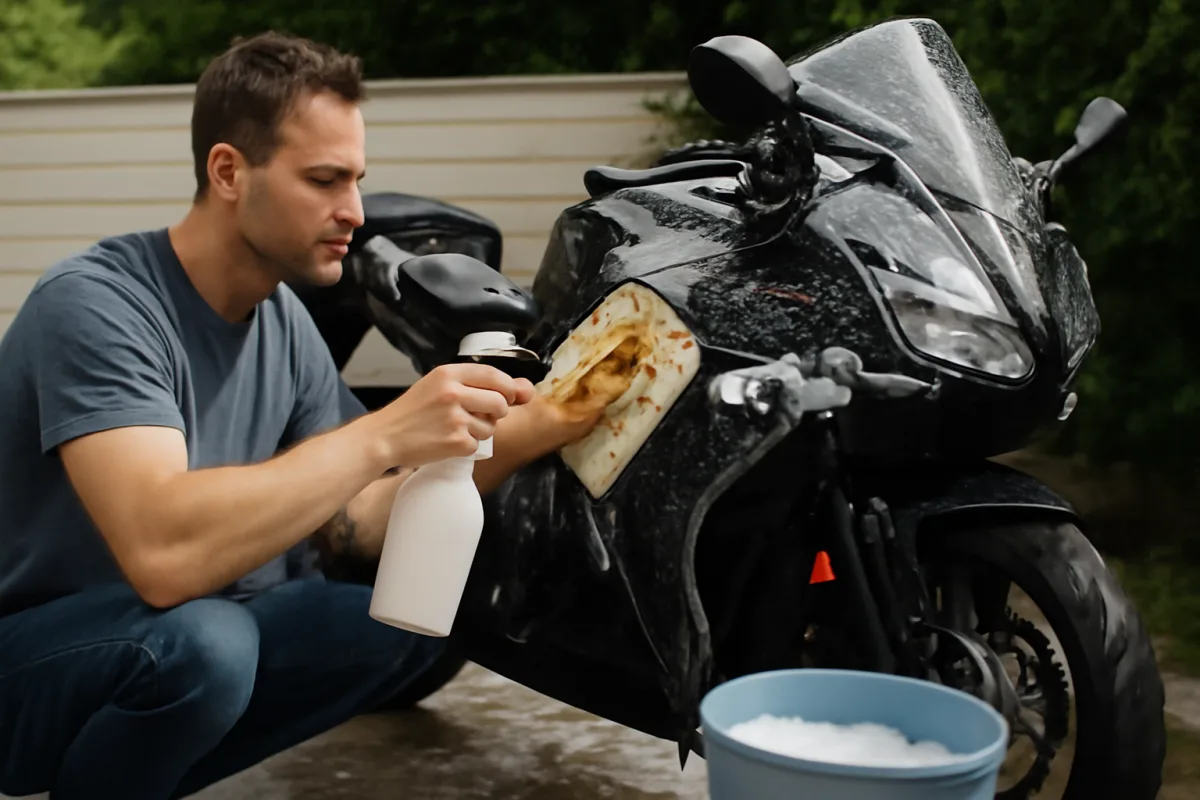 Lavaggio moto a casa senza rovinare la vernice: la tecnica dei detailer esperti